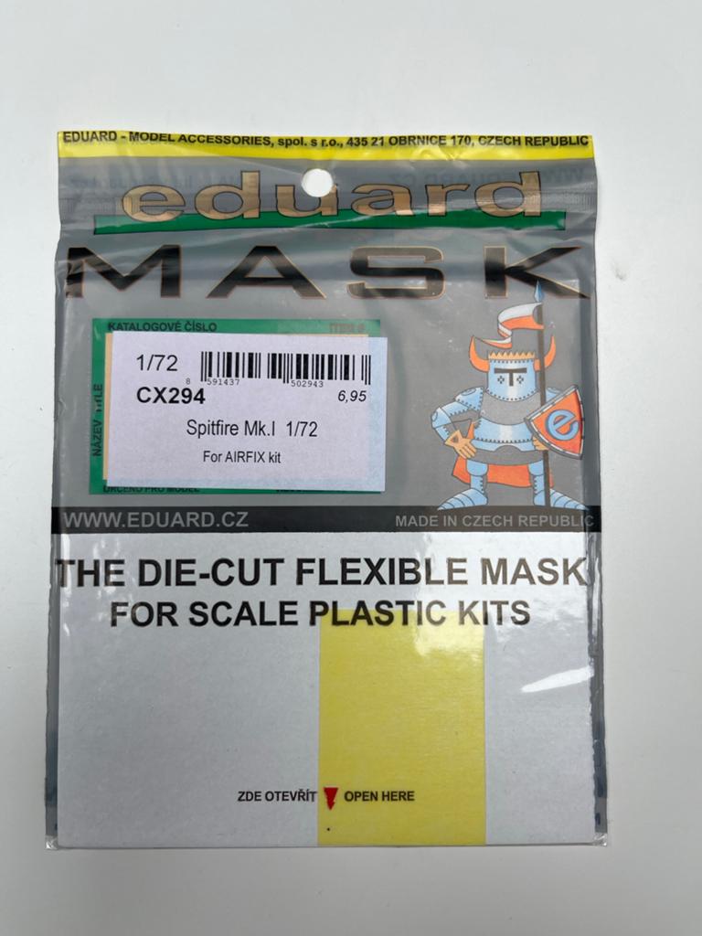 Eduard Cockpit Mask voor Airfix Spitfire Mk.I 1:72, Boeken, Ophalen of Verzenden, Zo goed als nieuw
