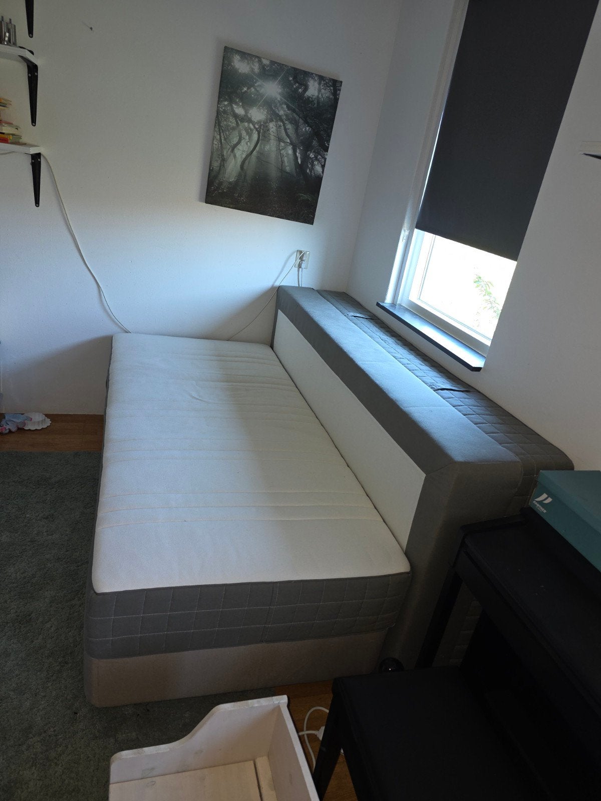 2x IKEA Hovag matrassen met boxspring (lichte schade), Ophalen, Gebruikt, 90 cm, Tweepersoons