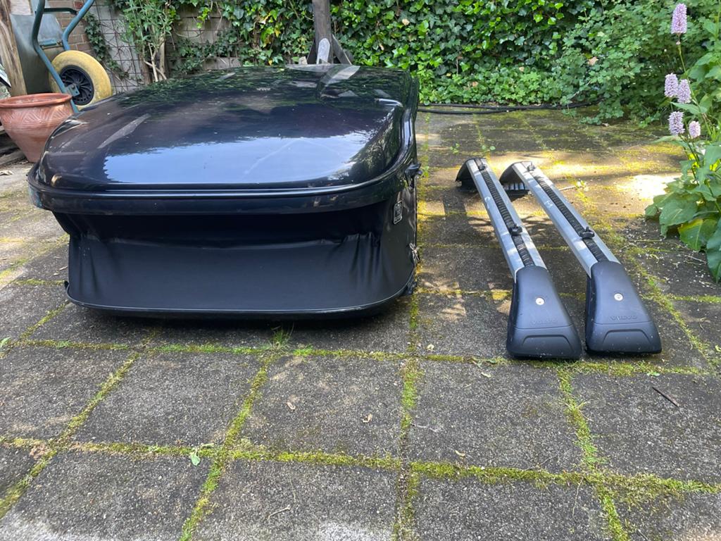 Opvouwbare Volvo dakkoffer met Volvo dakdragers voor V40, Auto diversen, Dakkoffers, Ophalen, Gebruikt
