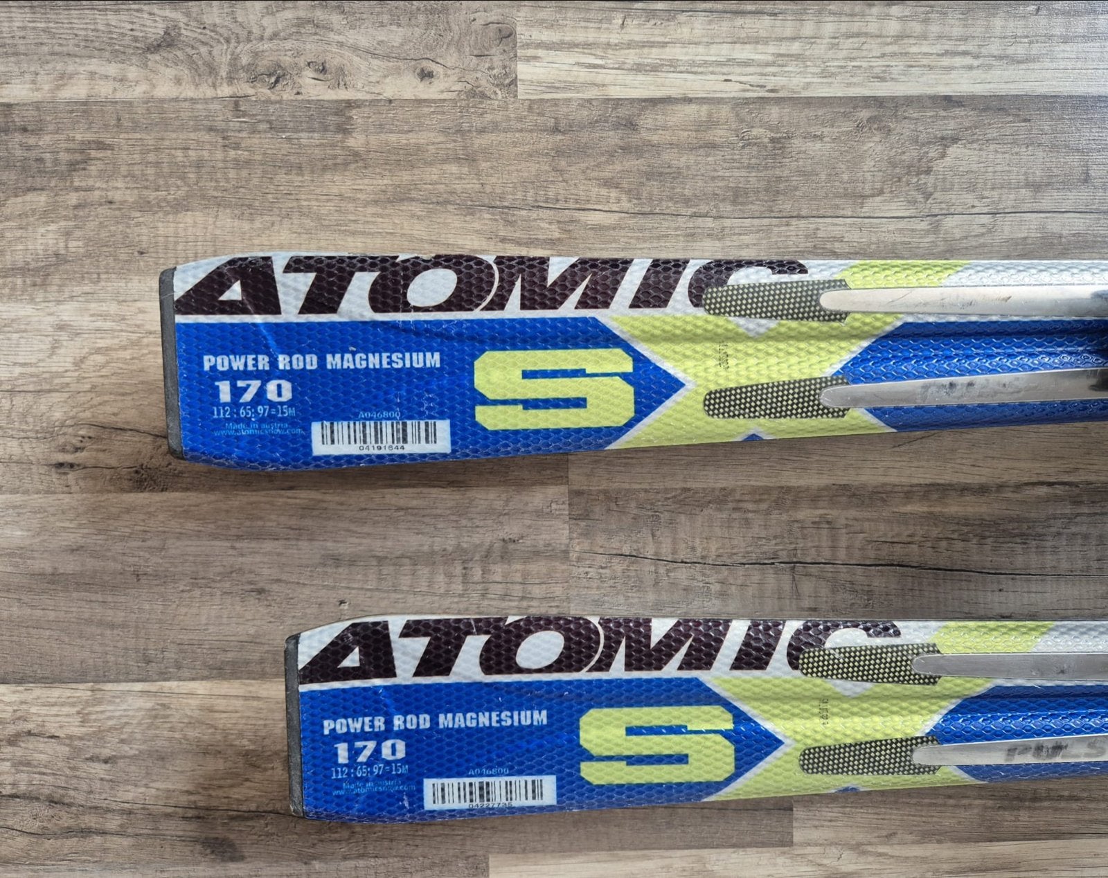 Atomic Ski's Supercross S10 (170cm) + 2 paar skischoenen, 160 tot 180 cm, Gebruikt, Ophalen of Verzenden, Atomic