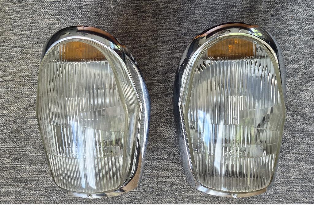 Set Europees model koplampen 1959-1971 Mercedes oldtimer, Auto-onderdelen, Verlichting, Ophalen of Verzenden, Gebruikt, Mercedes-Benz