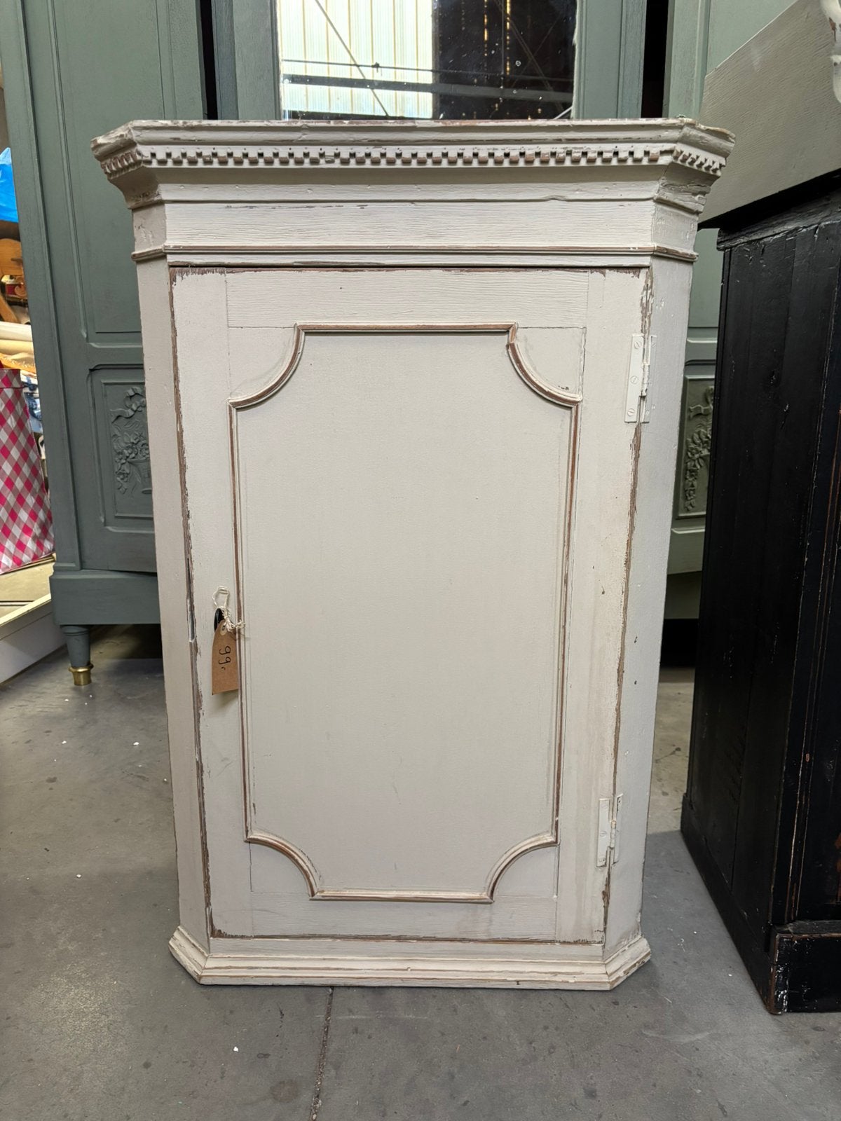 Brocante hoekkast / wandkast / hangkast, Ophalen of Verzenden