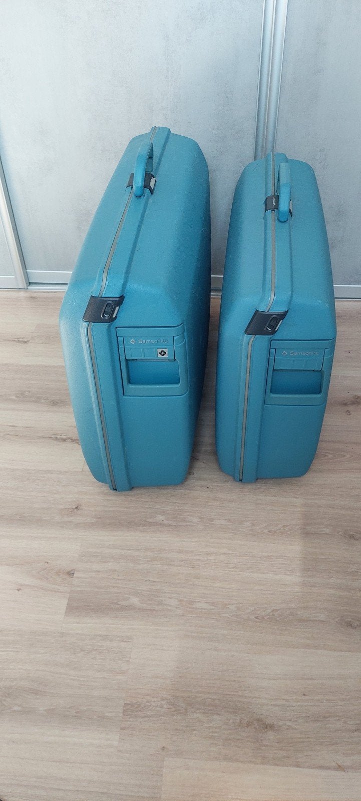 Samsonite Koffers - Blauw - Hard kunststof - Met wieltjes, Gebruikt, Hard kunststof, 70 cm of meer, 55 cm of meer