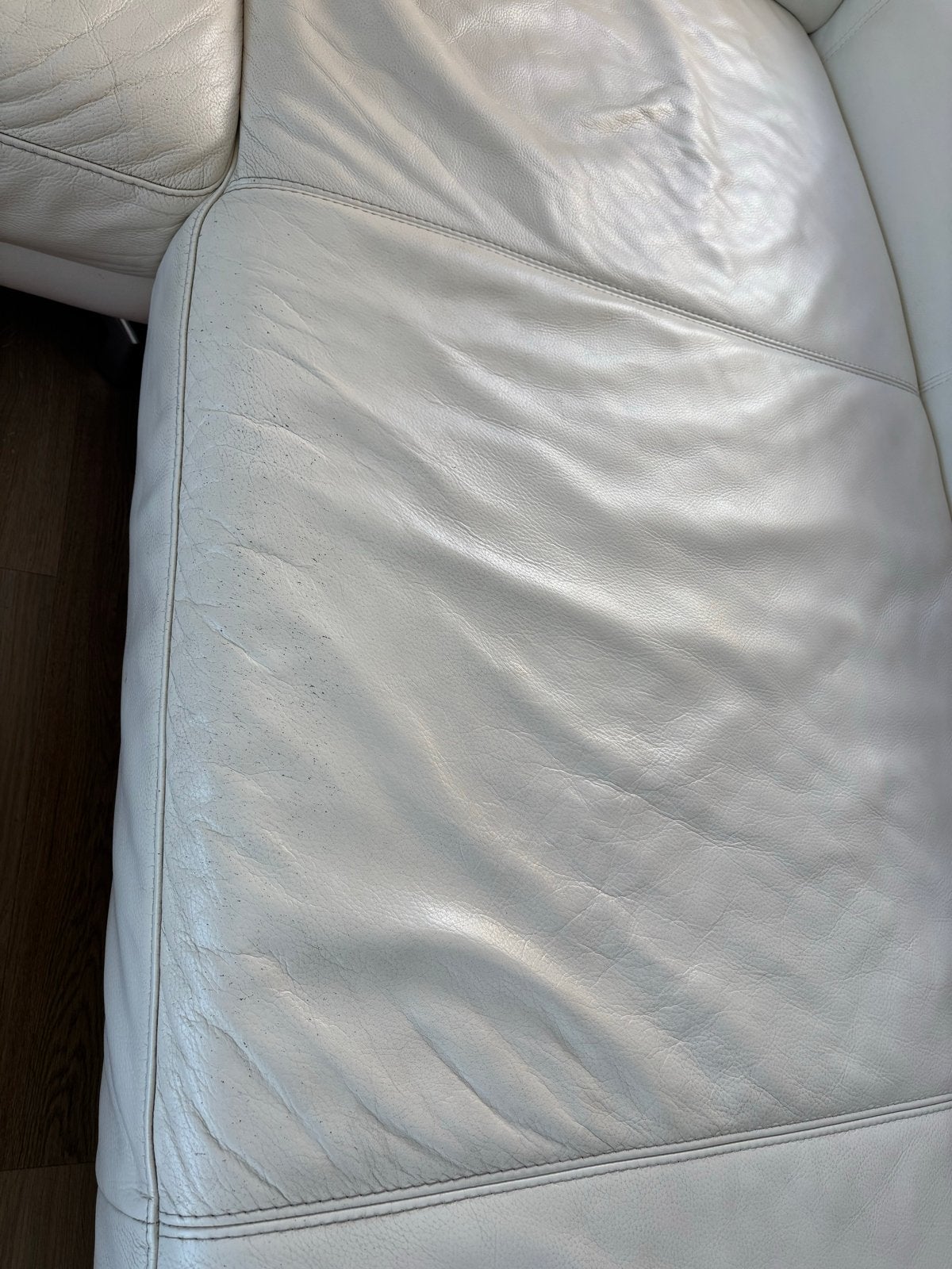 Foto 4 van Leren Hoekbank Wit - Ruim en Comfortabel