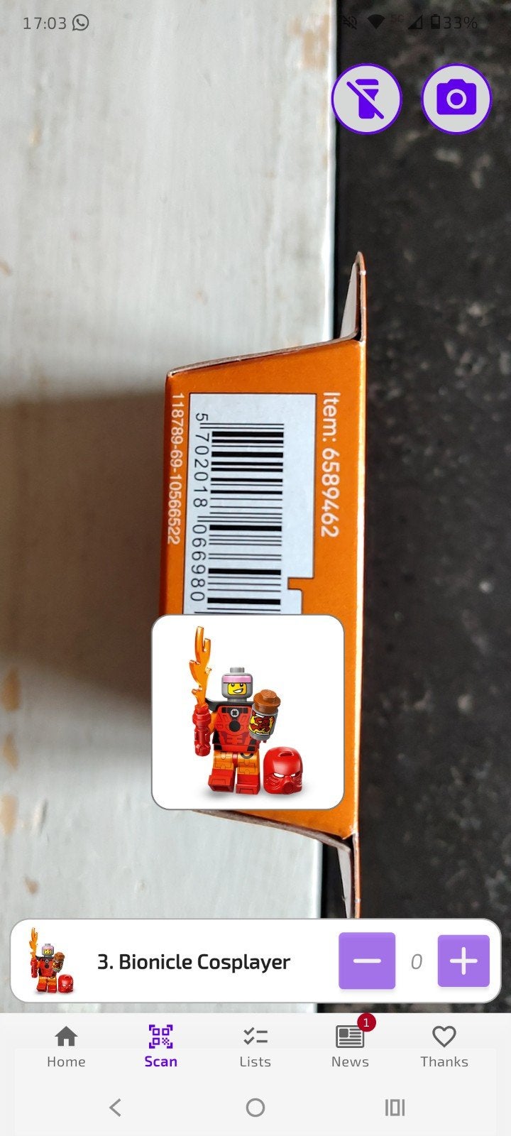 LEGO Minifigures Series 29 - Tahu Bionicle Cosplayer, Ophalen of Verzenden, Nieuw, Overige merken