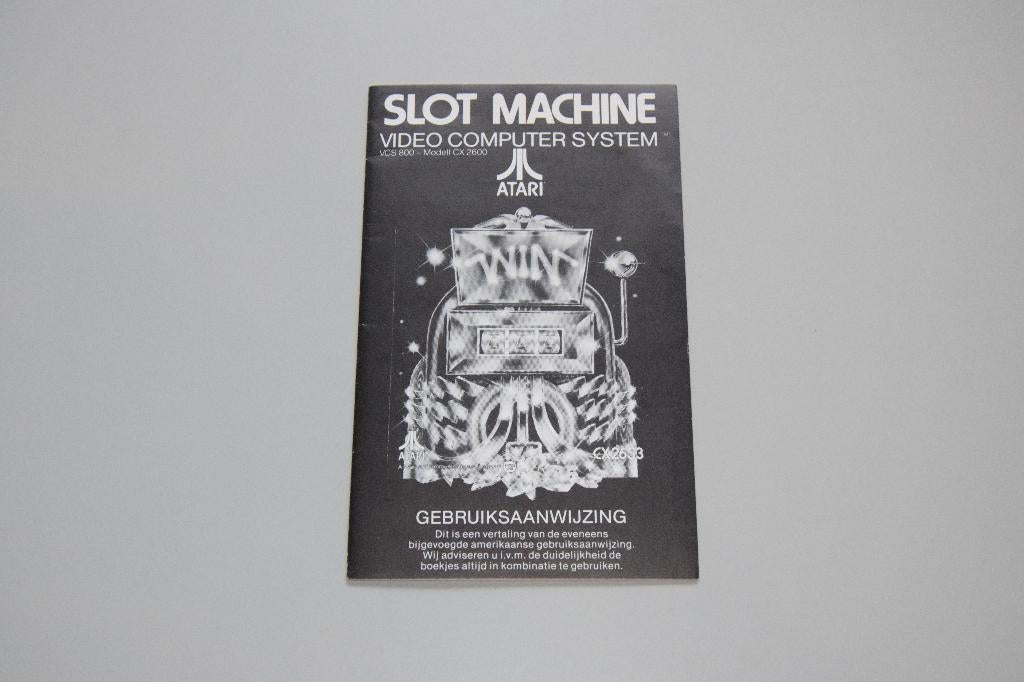 Atari 2600 : Slot Machine (alleen Nederlandse Handleiding), Overige genres, 2 spelers, Ophalen of Verzenden, Zo goed als nieuw