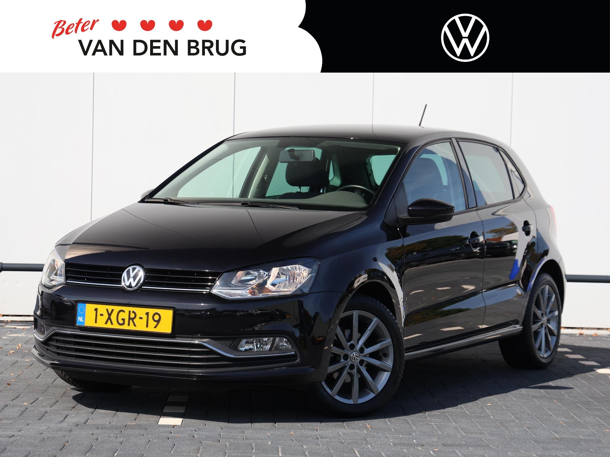 Volkswagen Polo 1.2 TSI First Edition 90pk | Dealer onderhou, Stof, Euro 6, 4 cilinders, Zwart