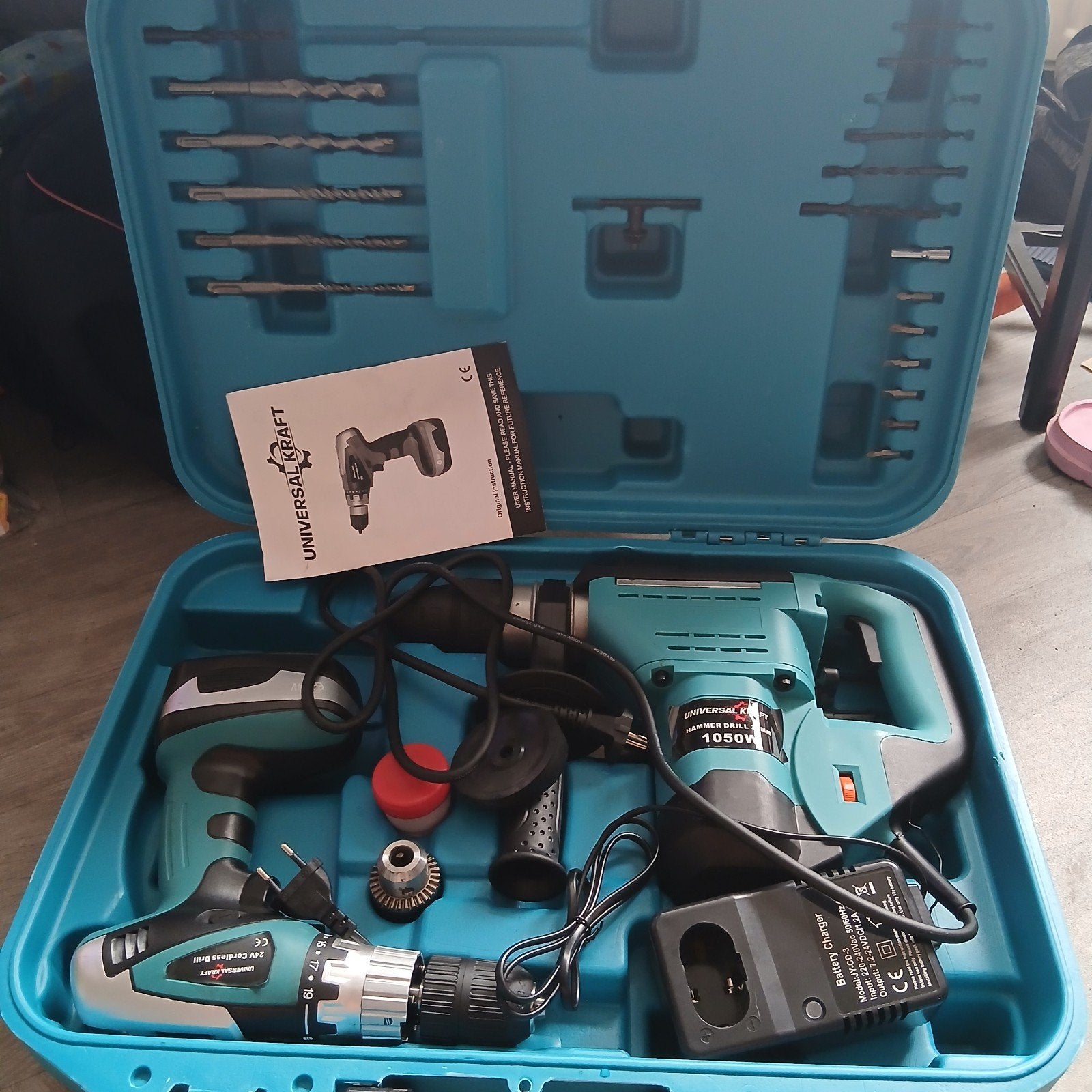 Universal Kraft Boorhamer & 24V Accu Klopboormachine Set, Doe-het-zelf en Verbouw, Ophalen of Verzenden, Nieuw, Boor- en/of Breekhamer