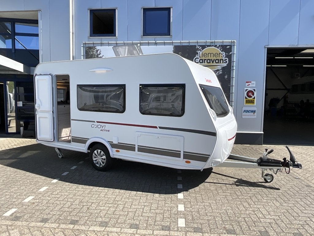 Dethleffs C'Joy Active 420 QSH COMPACT-XL KOELKAST, Caravans en Kamperen, Caravans, Bedrijf, Treinzit, Dethleffs, Schokbreker