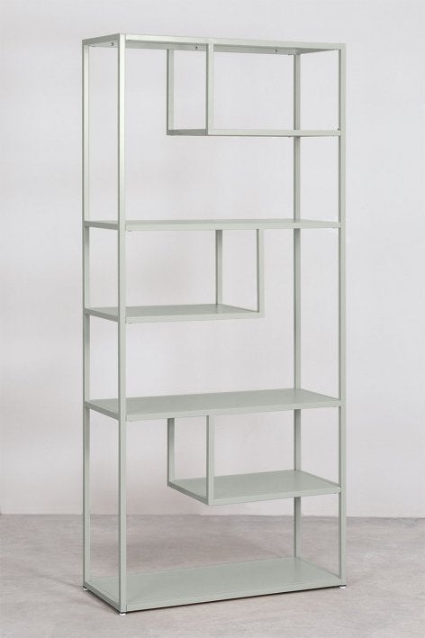 SKLUM Thura Boekenkast - Jade Groen Metaal, Ophalen, Met plank(en), Gebruikt, 50 tot 100 cm