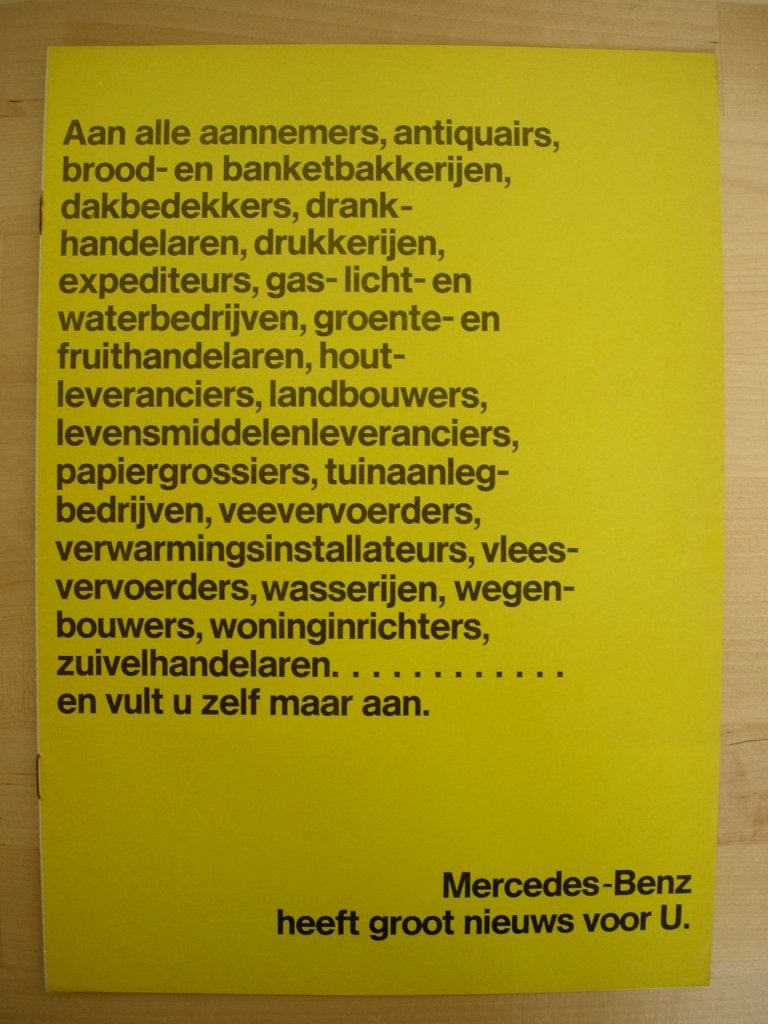 Mercedes 207D 208 307D 308 Introductie Brochure 1977 207 308, Zo goed als nieuw, Mercedes-Benz, Mercedes, Ophalen of Verzenden