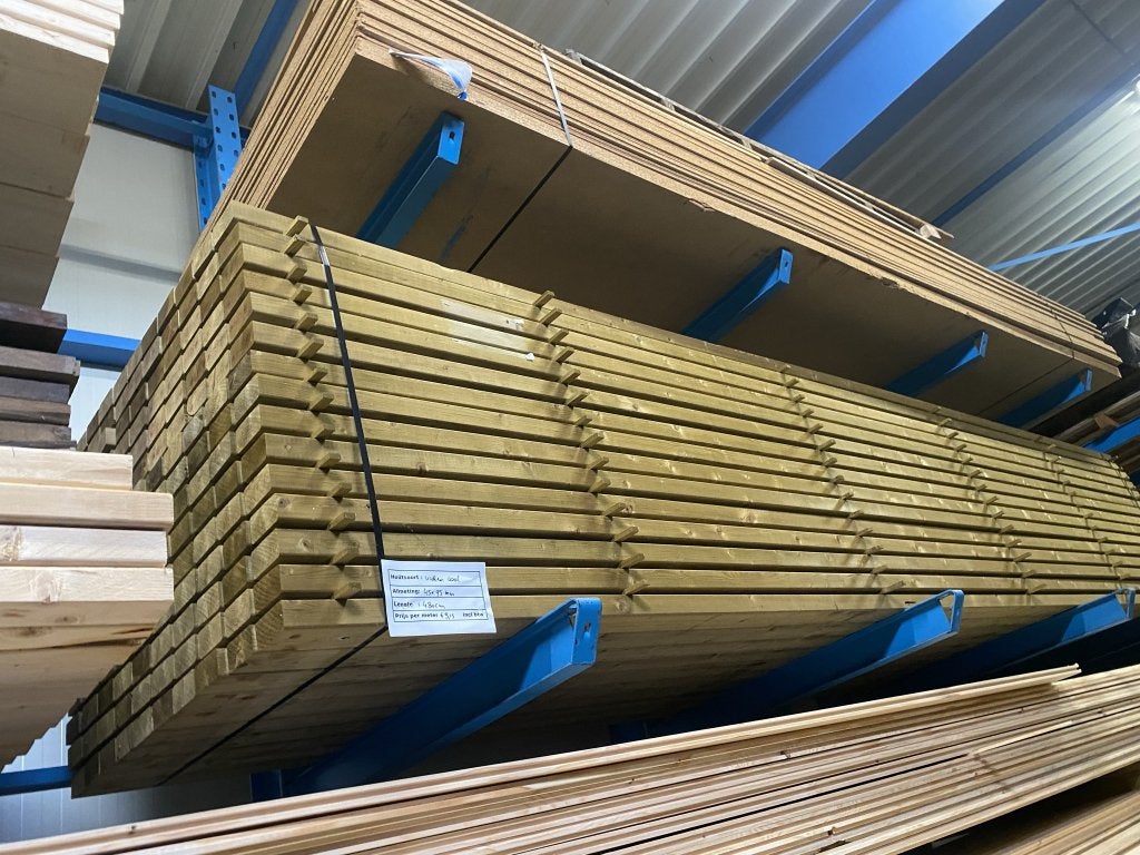 45x 95 mm vuren gewolmaniseerde ligger 300 cm lengte