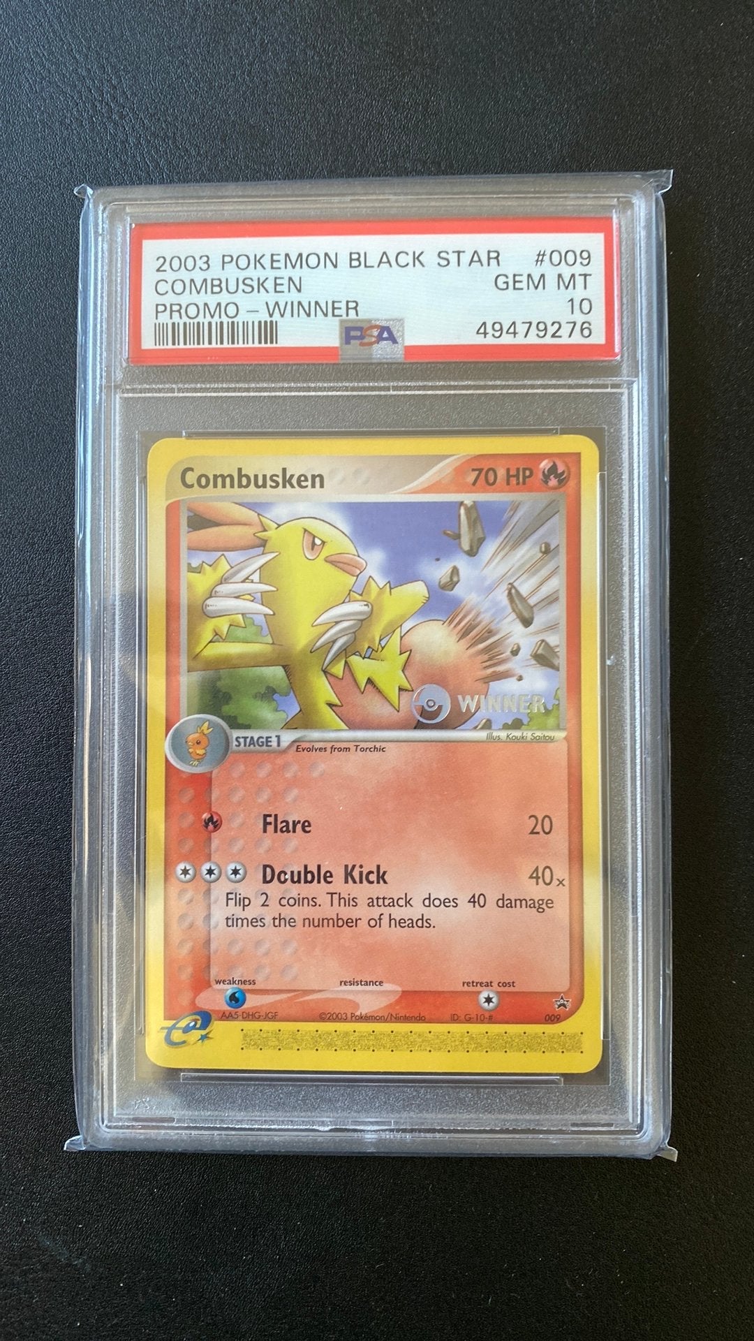 Pokemon combusken psa 10 winner black star promo 009 pop 45!, Ophalen of Verzenden, Nieuw, Losse kaart