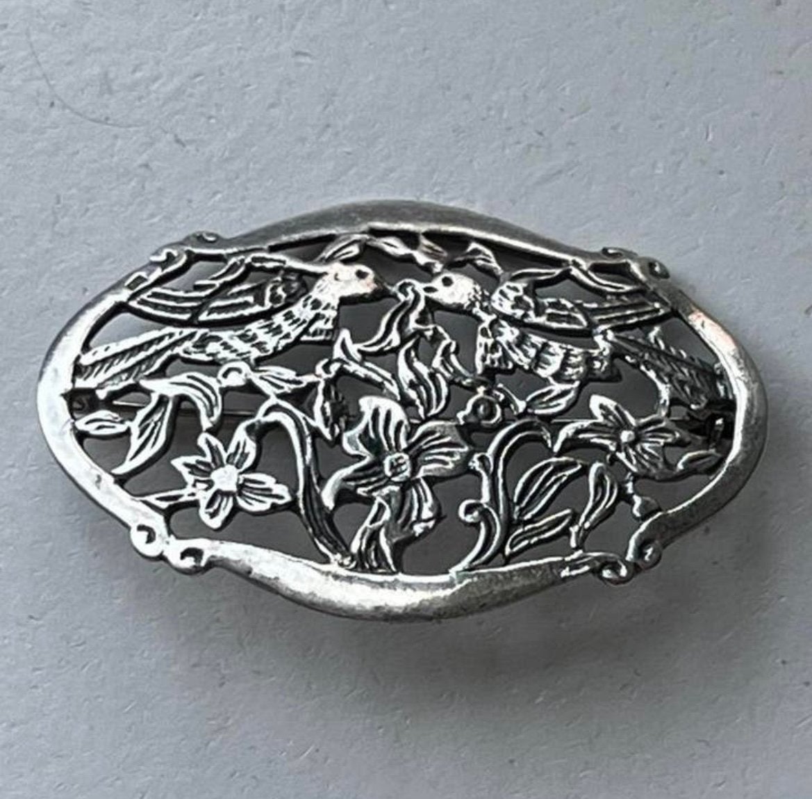 Vintage zilveren broche, Sieraden, Tassen en Uiterlijk, Ophalen of Verzenden, Zo goed als nieuw, Zilver