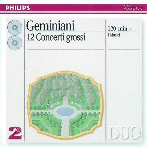 GEMINIANI 12 concerti grossi 2 - CD I MUSICI PHILIPS DUO, Ophalen of Verzenden, Barok, Gebruikt, Overige typen