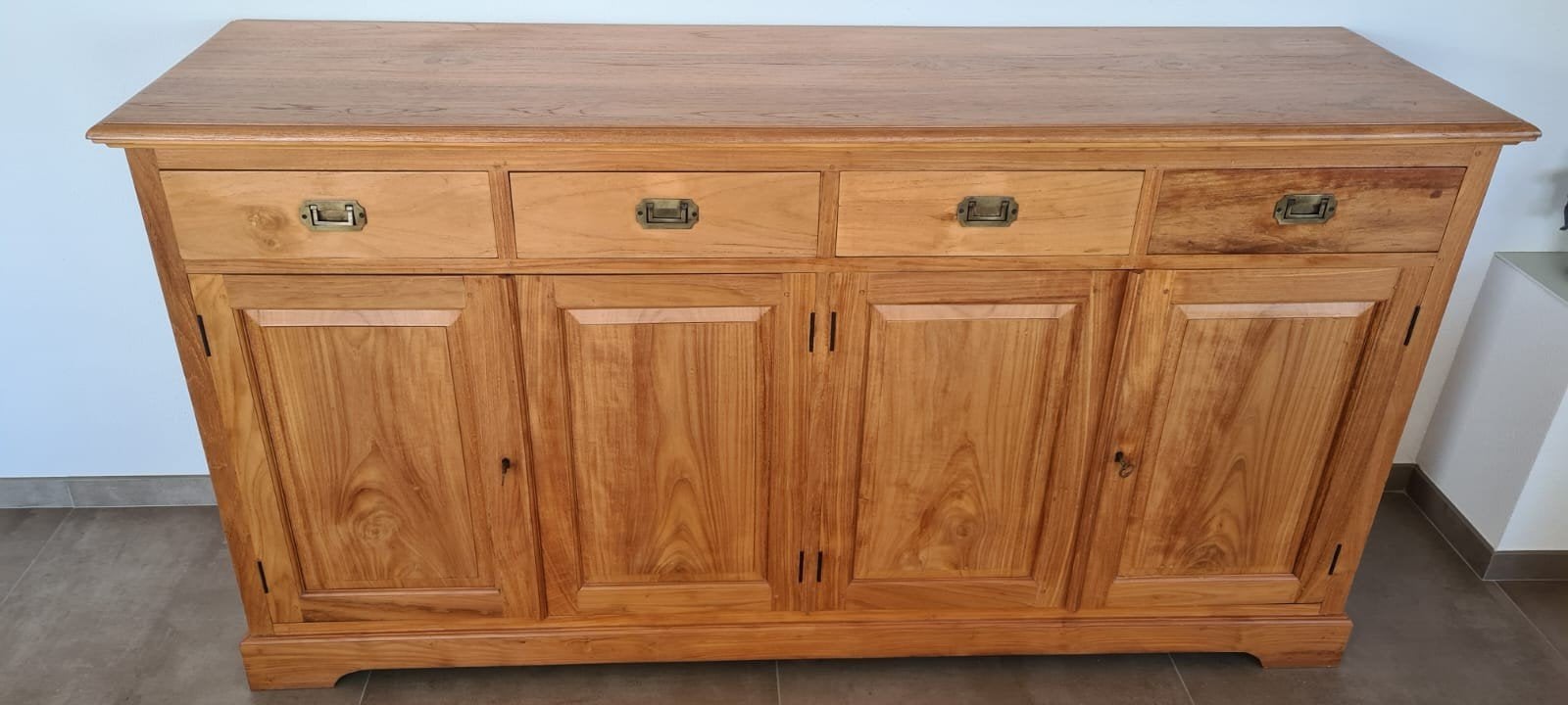Teak houten dressoir massief, Ophalen, Zo goed als nieuw, 50 tot 75 cm, 150 tot 200 cm
