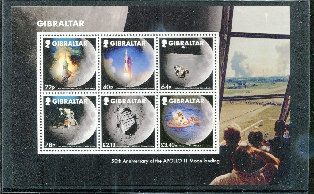 Gibraltar - Michelnr 1923-1928 - 50 jaar maanlanding - pf, Verzenden, Overige landen, Postfris