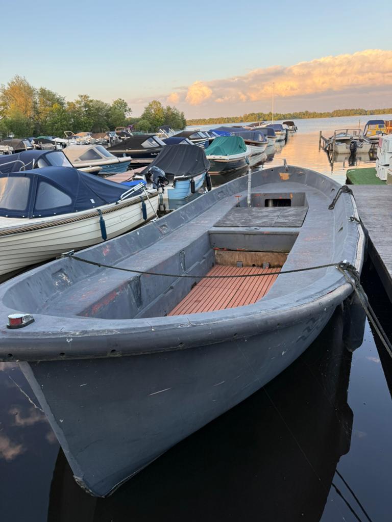 Grote ruime robuuste reddingssloep 8m met lister petter, Watersport en Boten, Sloepen, Ophalen, Diesel, Rondzit, Polyester