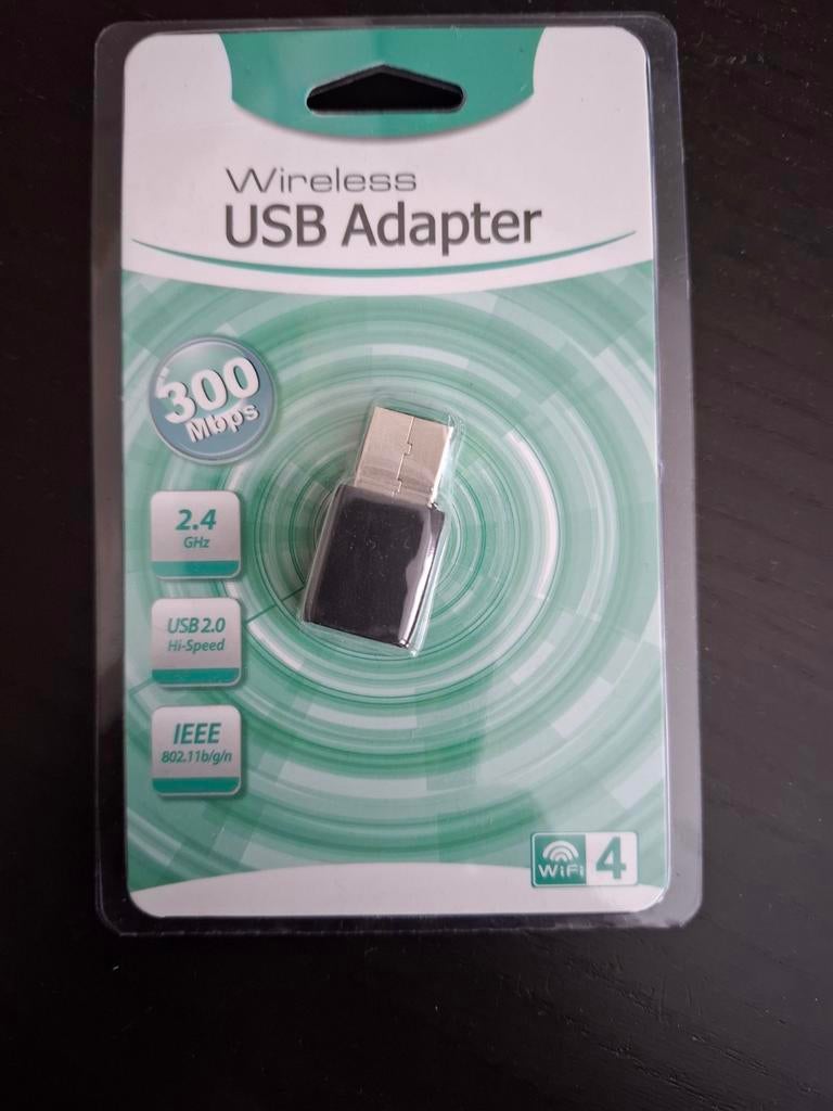Draadloze USB Adapter 300Mbps 2.4GHz WiFi4 Nieuw, Ophalen of Verzenden