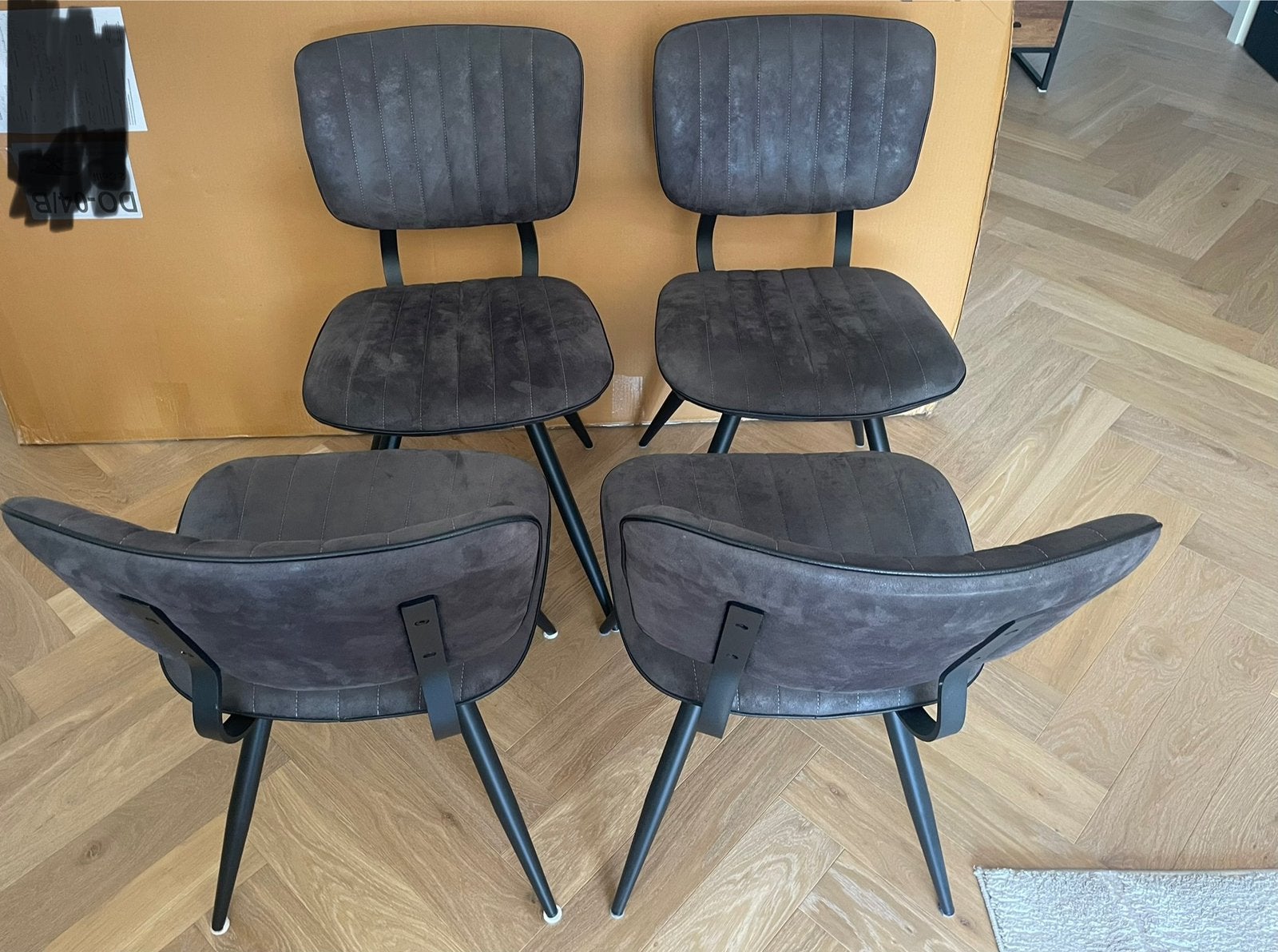 Eetkamerstoel Brim 4stuks, Ophalen, Zo goed als nieuw, Vier, Stof