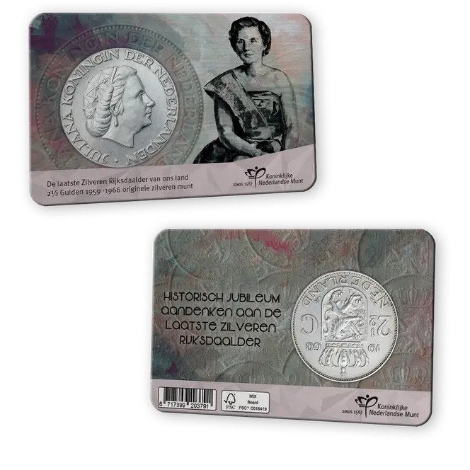 Coincard Nederland 2026 Zilveren Rijksdaalder Juliana 66-59, Verzenden, Zilver, Overige landen, Overige waardes