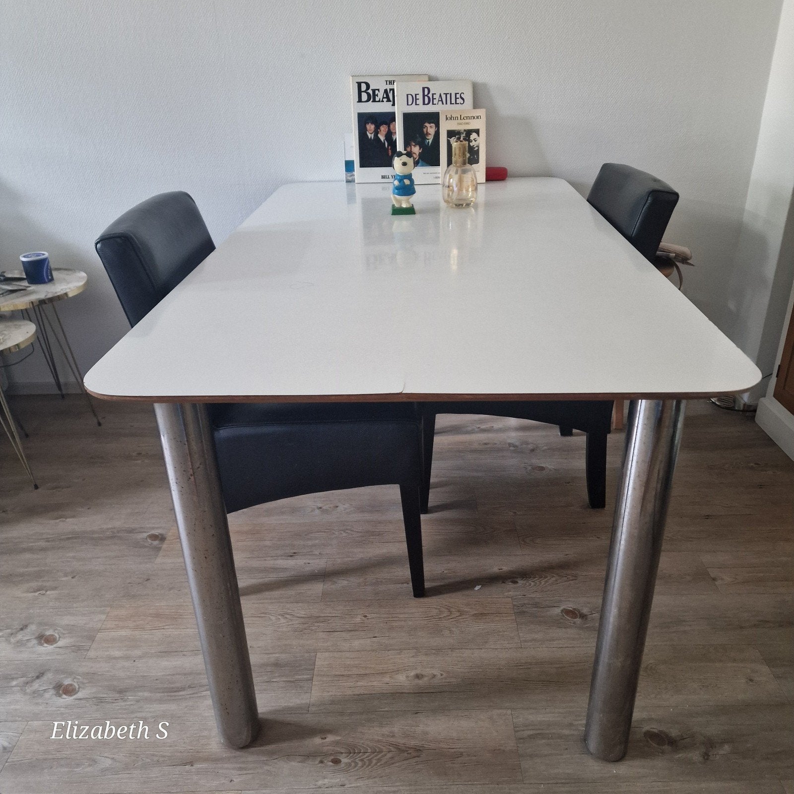 Eettafel vintage Pastoe by Jan de Bouvrie, Ophalen, Overige houtsoorten, Gebruikt, 100 tot 150 cm