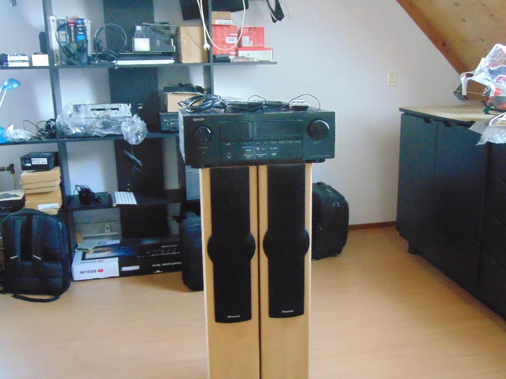 Dennon AVR + Pioneer Luidsprekers 150 W, Ophalen, Zo goed als nieuw, Pioneer, 120 watt of meer