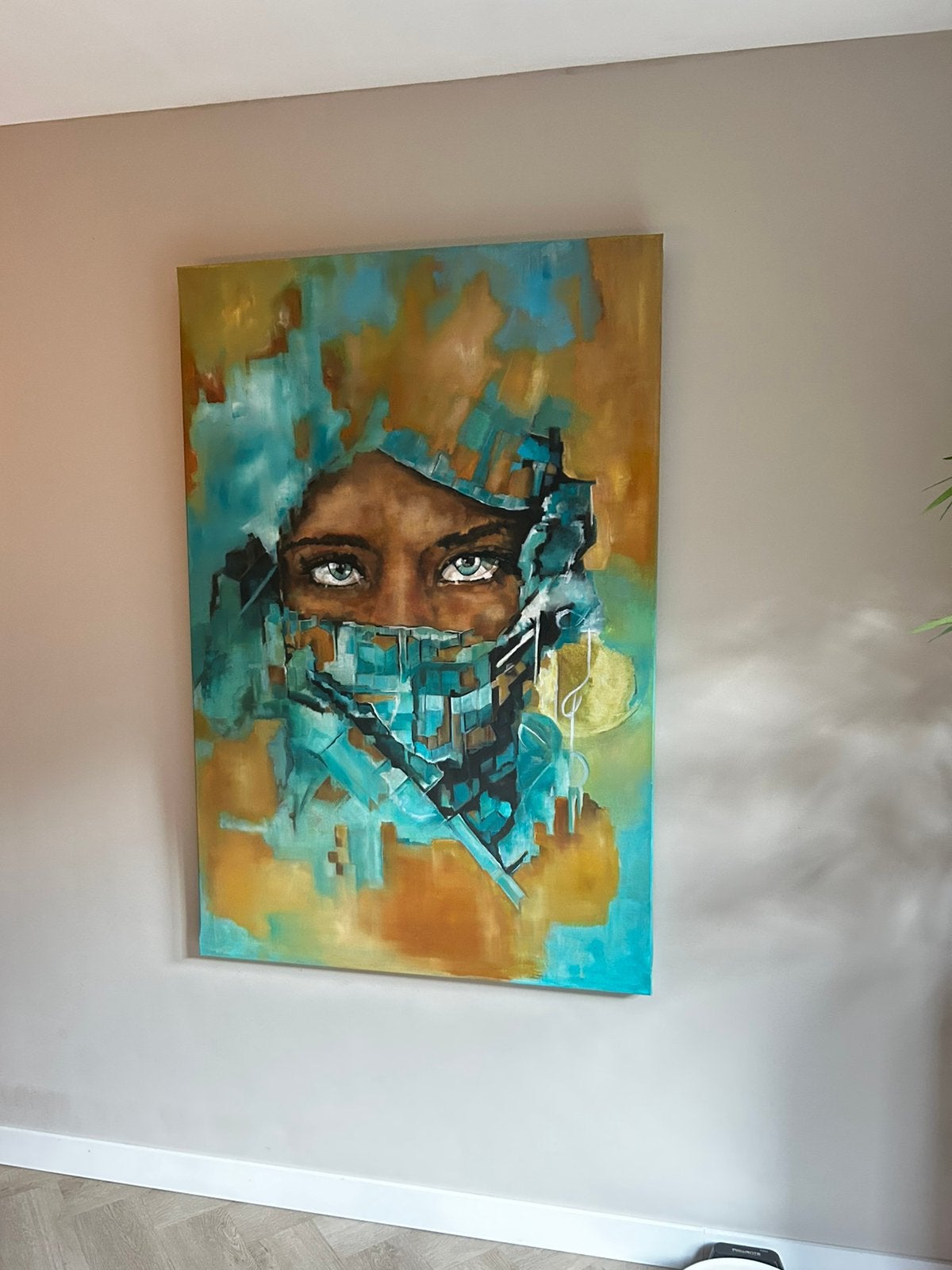 Schilderij handgeschilderd 100 x 150, Ophalen