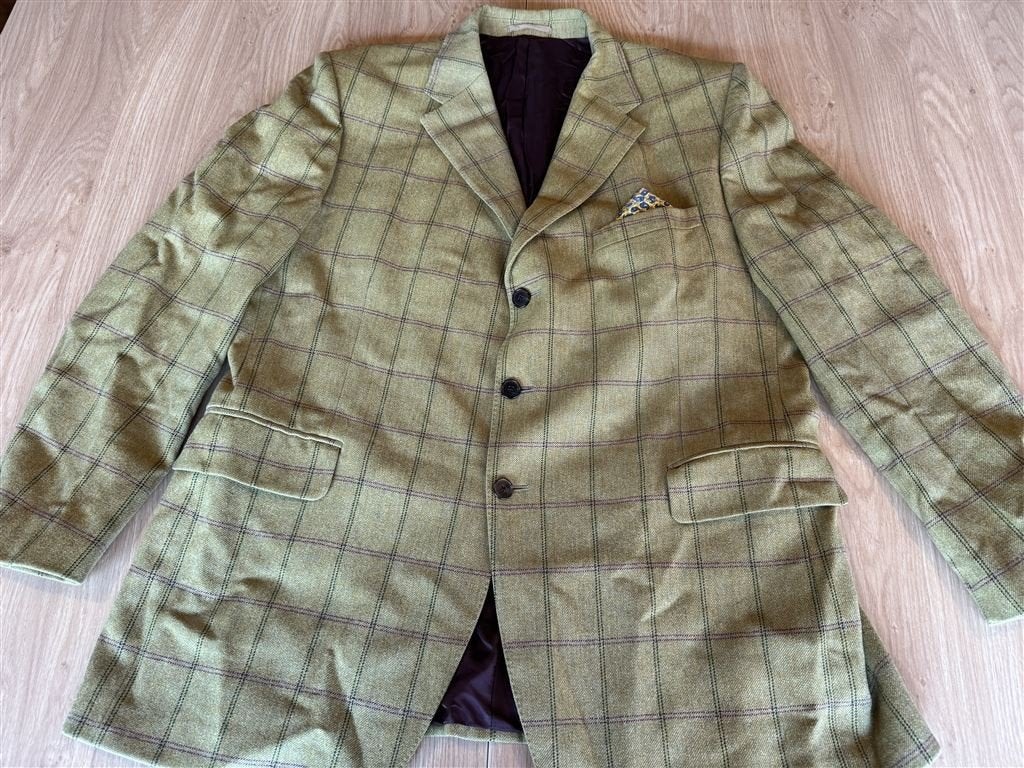 Gieves & Hawkes Tweed Jachtjas - Ruitmotief - Maat 46R, Ophalen of Verzenden, Zo goed als nieuw