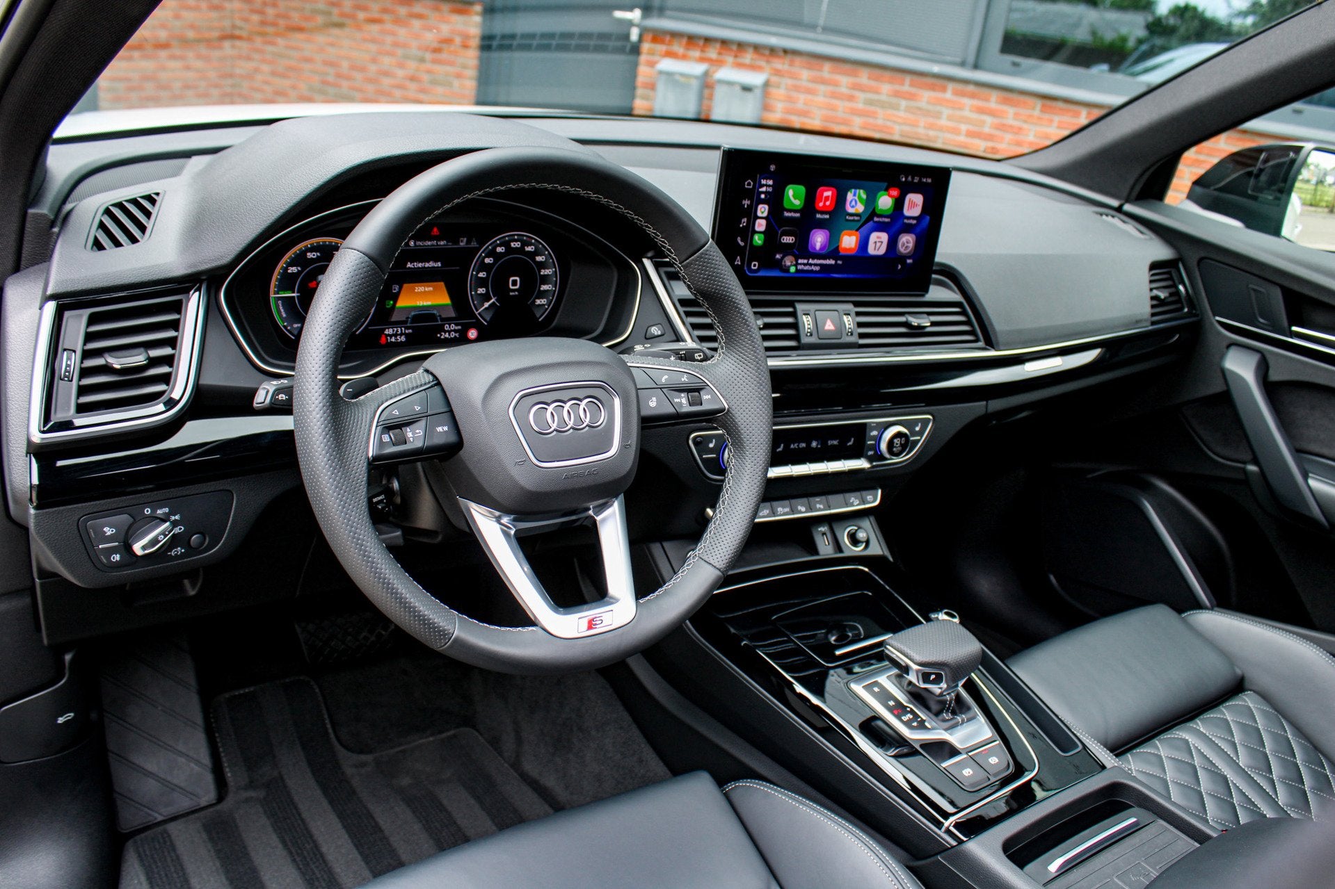 Audi Q5 50 TFSI e S edition | Luchtvering | Pano | Memory |, Auto's, Audi, Automaat, Gebruikt, Zwart, 4 cilinders