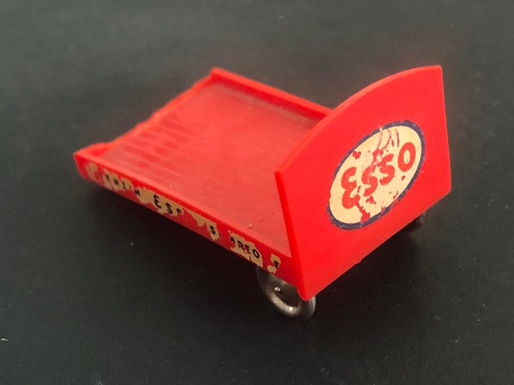 Vintage lego Esso Benzine Smarolie Karretje - Rood Speelgoed, Ophalen of Verzenden, Zo goed als nieuw, Bus of Vrachtwagen, Overige merken