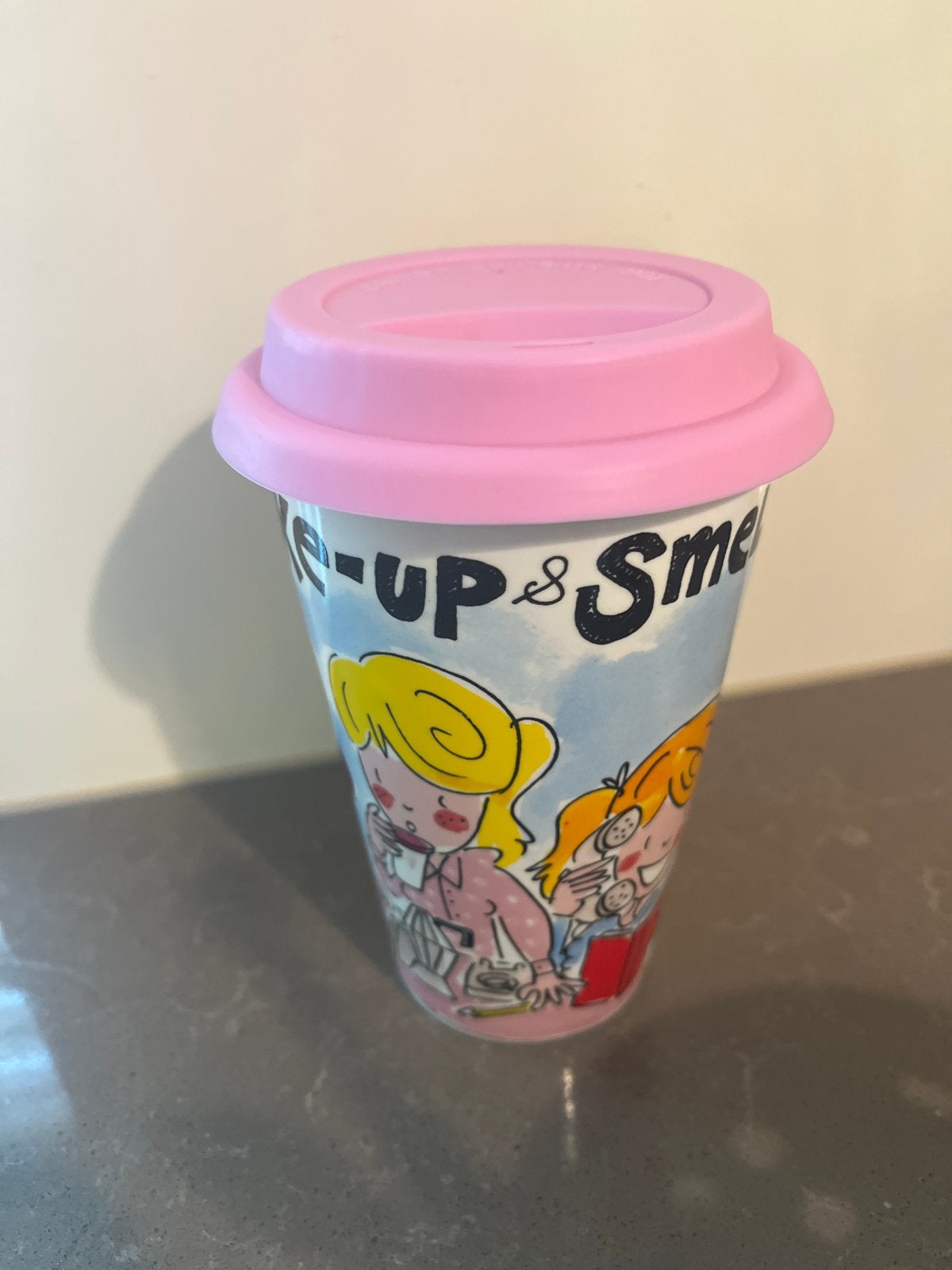 Blond Amsterdam Bakkie Troost To Go Beker, Huis en Inrichting, Keuken | Servies, Ophalen of Verzenden, Zo goed als nieuw, Kop(pen) en/of Schotel(s)