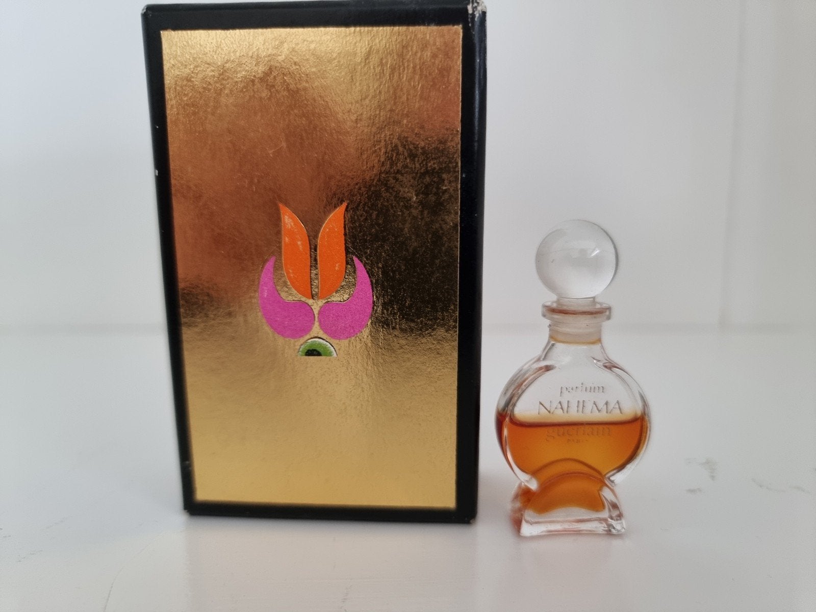 Vintage Guerlain Nahéma parfum miniatuur in doosje, Ophalen of Verzenden, Zo goed als nieuw