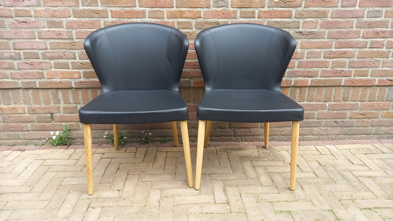 Ikea Odmund stoelen - set van 2, Huis en Inrichting, Stoelen, Gebruikt, Twee, Zwart, Modern