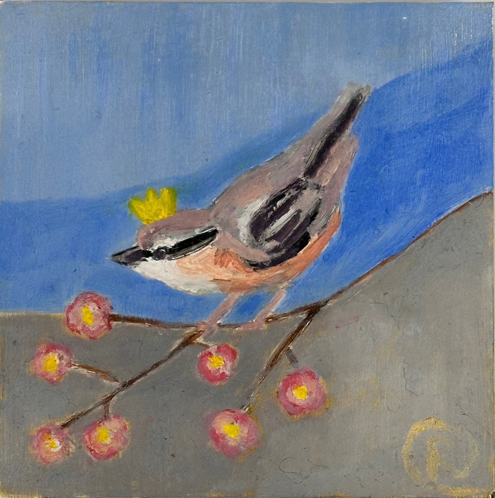 Vogel met kroon, Ophalen of Verzenden