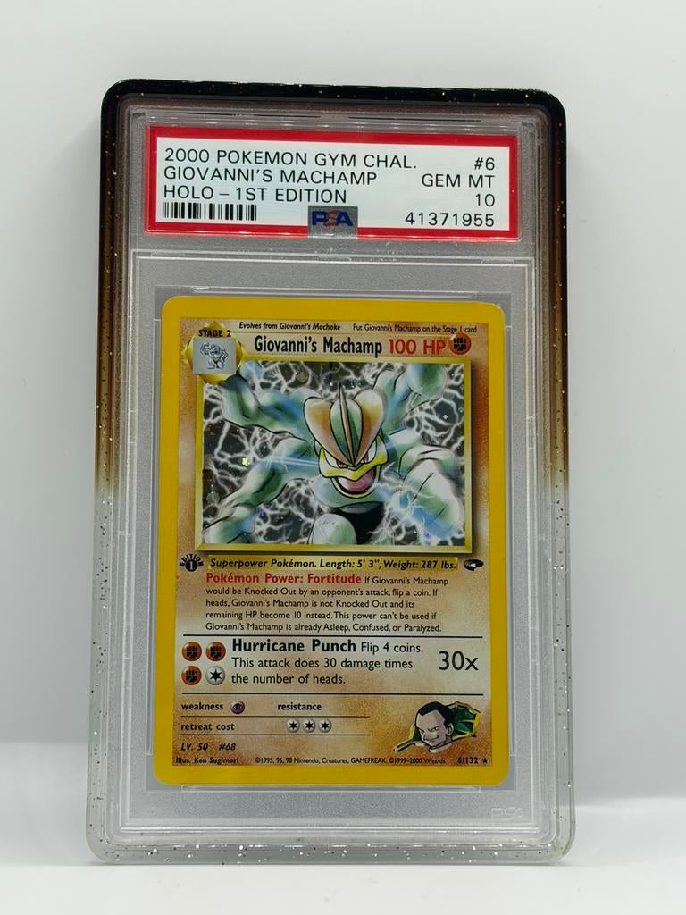 Giovanni’s machamp 1st edition  psa 10, Ophalen of Verzenden, Zo goed als nieuw