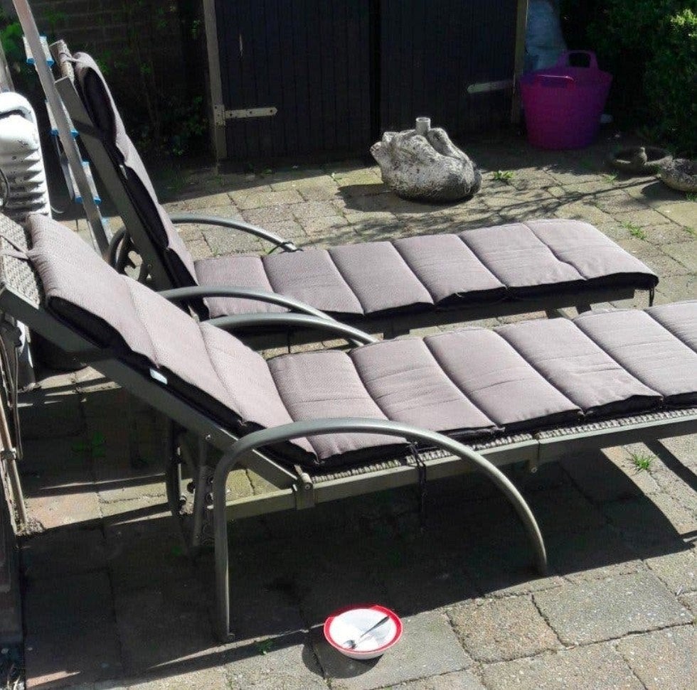 2x Ligbedkussens PR & DESIGN 59x186x4 cm, Ophalen of Verzenden, Gebruikt, Overige materialen