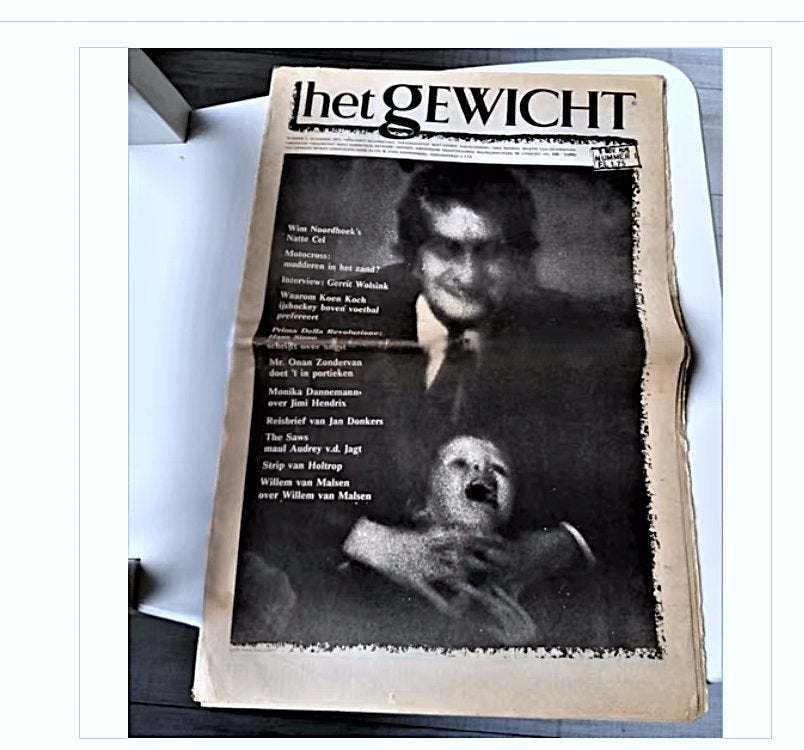 vintage -het gewicht nr.1*1975*-Jimi hendrix-willem holtrop, Ophalen of Verzenden, Gelezen, Krant
