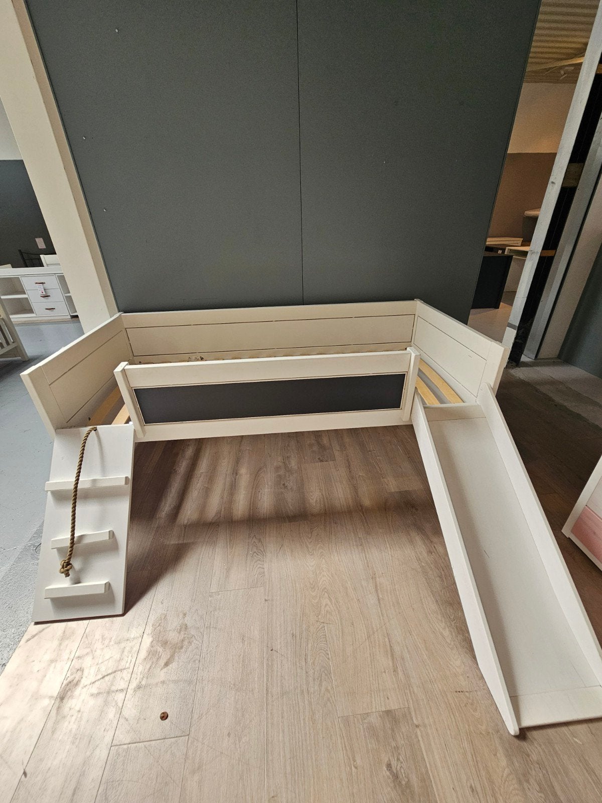 Lifetime climb & slide kajuitbed, wit, Ophalen, 85 tot 100 cm, Zo goed als nieuw, Lattenbodem