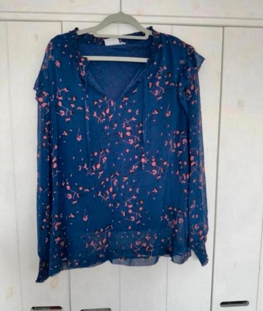 Saint Tropez blouse L, Ophalen of Verzenden, Zo goed als nieuw, Maat 42/44 (L), Blauw