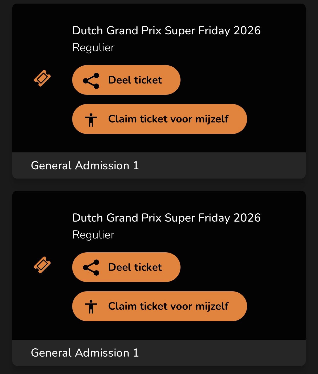 Dutch final Grand Prix F1 Vrijdag, Twee personen
