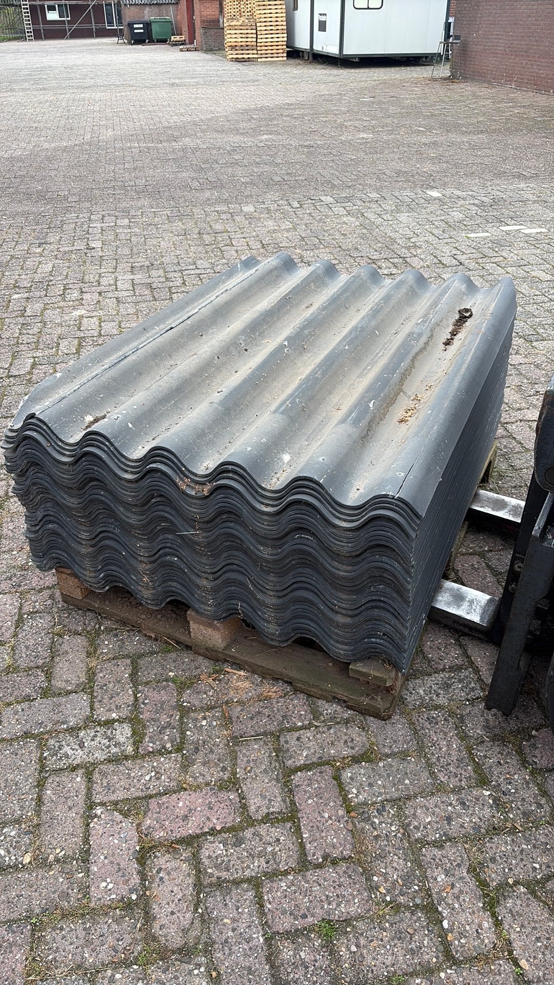 Partij golfplaten, Doe-het-zelf en Verbouw, Ophalen, Zwart, Zo goed als nieuw, 15 m² of meer