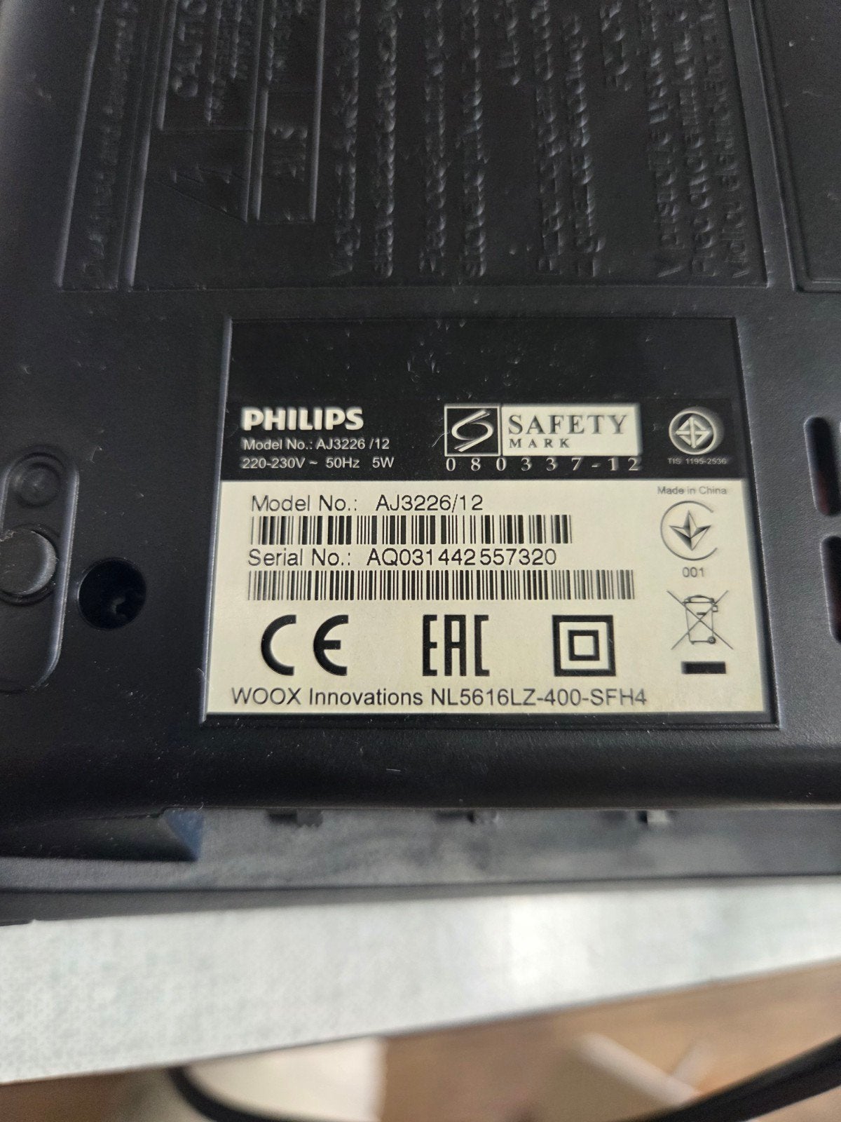 Philips AJ3226/12 Radio met Wekkerfunctie, Audio, Tv en Foto, Ophalen of Verzenden, Gebruikt, Radio