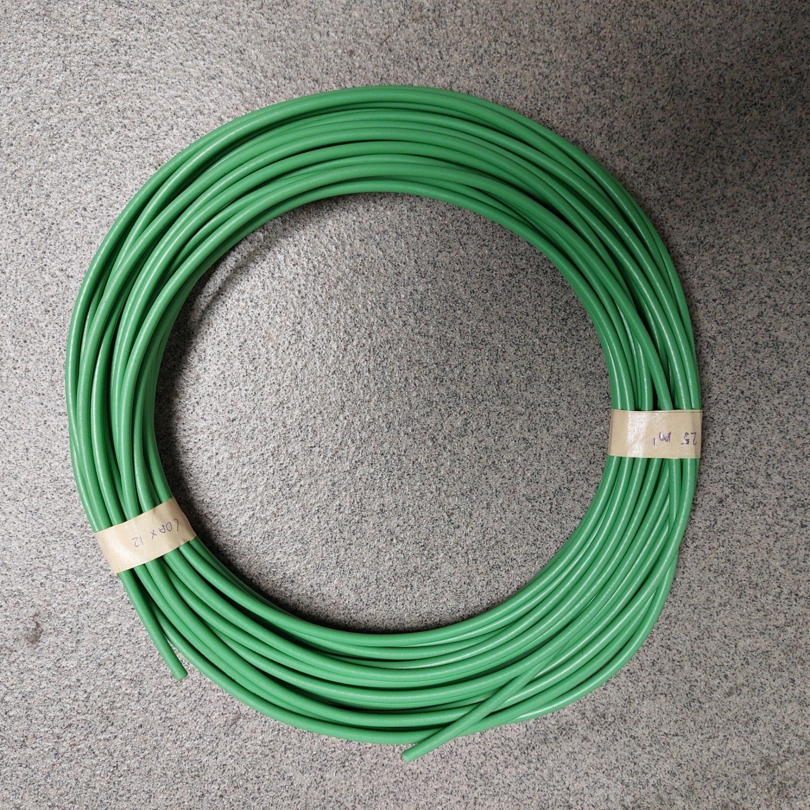 Groene Coax 12 Kabel - 25 meter, Ophalen, Nieuw, 10 meter of meer, Coaxiale kabel