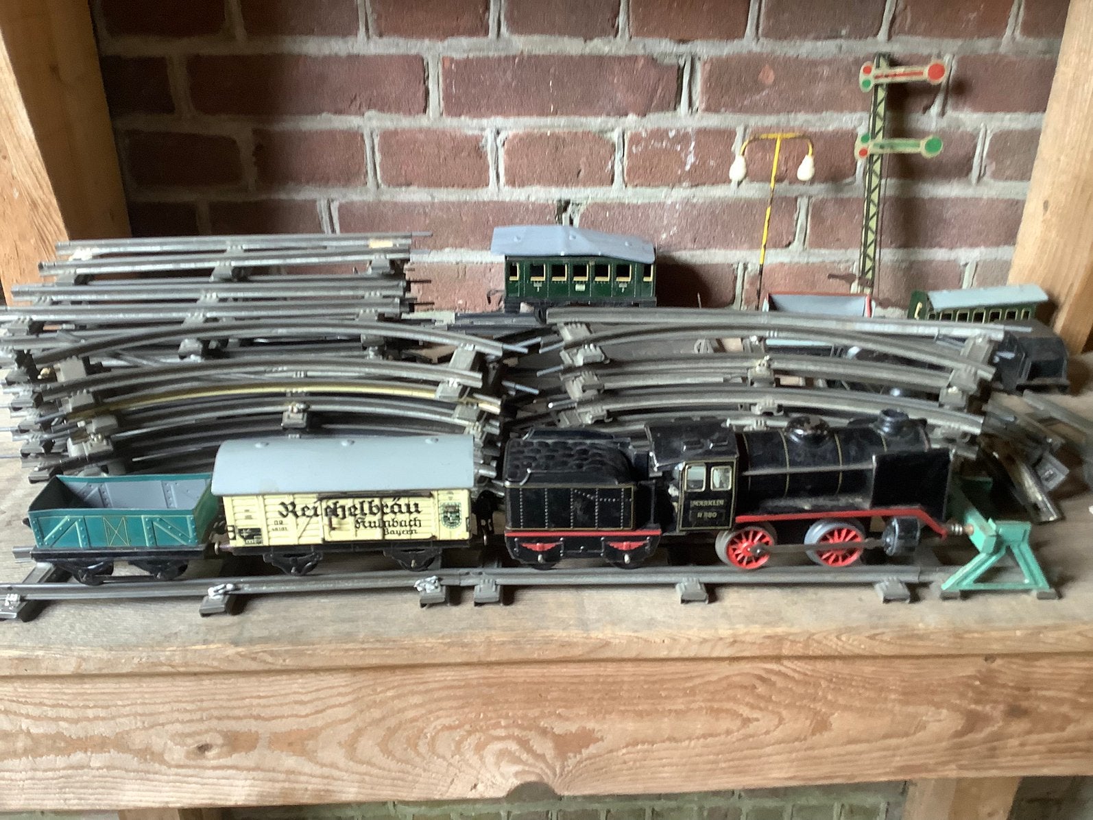 Vintage Marklin treinset spoor 0, Hobby en Vrije tijd, Modeltreinen | Overige schalen, Wisselstroom, Ophalen of Verzenden, Märklin