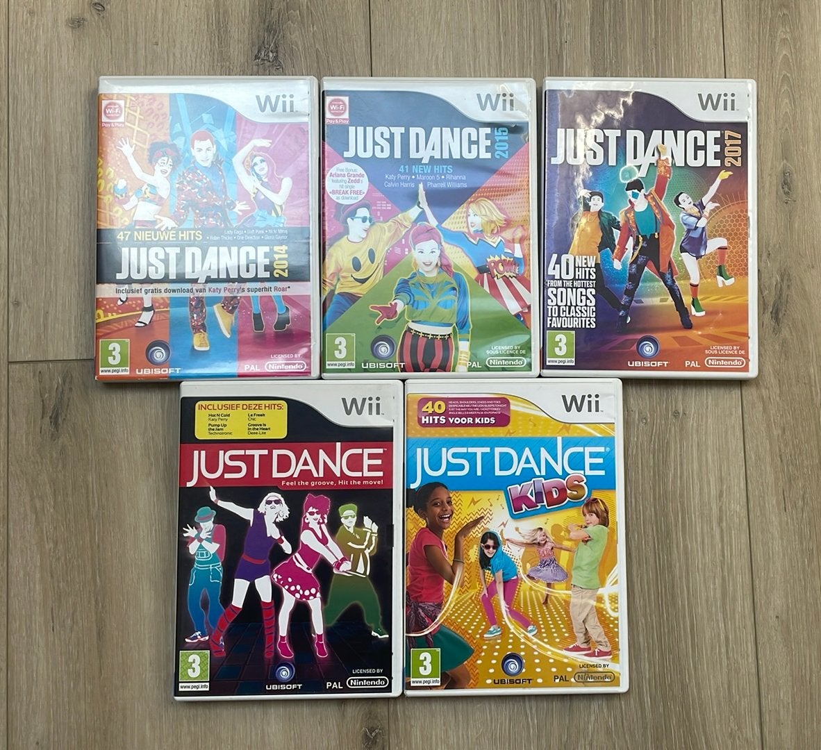 Nintendo wii - 5 Just dance games, Spelcomputers en Games, Games | Nintendo Wii, Muziek, Eén computer, Ophalen of Verzenden, Zo goed als nieuw