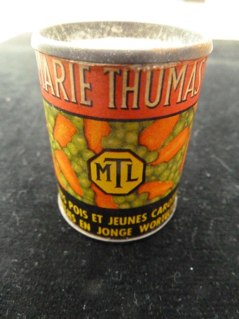 Vintage miniatuur speelgoedwinkel blikje Marie Thumas, Ophalen of Verzenden