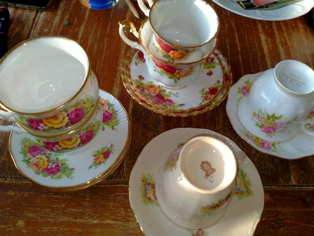 Vintage Kopjes met Schotels, Ophalen of Verzenden