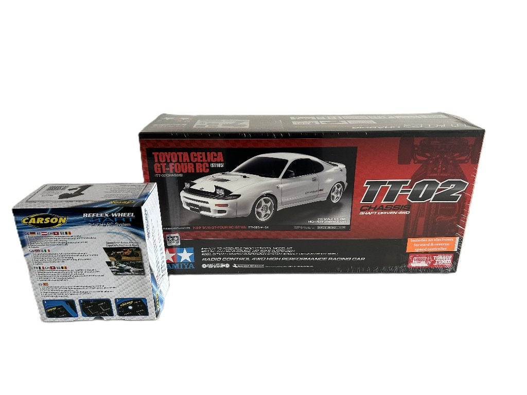 Tamiya 1:10 RC Toyota Celica GT-Four TT-02 ST185 + zender, Elektro, Verzenden, Nieuw, Schaal 1:10