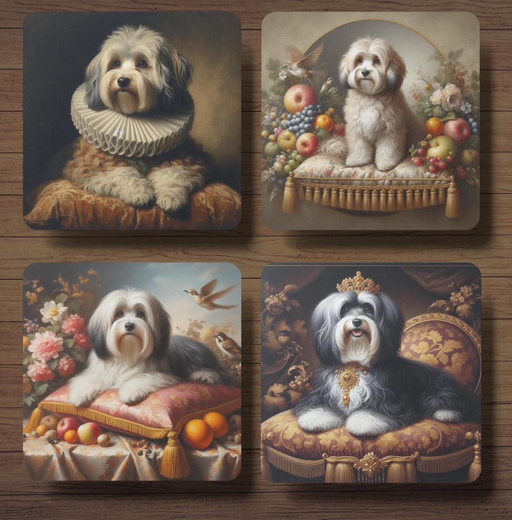 Havanezer Barok onderzetters met houder, Ophalen of Verzenden, Nieuw, Glas of Kopje